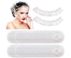 Duschhaube Einweg Haar Einweg Dusche Haarschutz Haarhaube für Salon, Spa, Reise, Hotel, Dusche, Braids Durchsichtig 200 stück