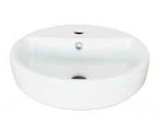 aquaSu® 56787 9 Aufsatz-Waschtisch elO 44 cm, weiß