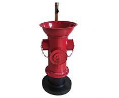ZYACHI Waschbecken Mit Wasserhahn, Feuerhydrant Amerikanischer Retro-Stil Metall Eiserne Kunst Standwaschbecken (Color : Red Black)