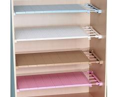 VANCORE Teleskop-Garderobensystem Regalsystem, Regaltrenner für den Kleiderschrank Teleskopregal für Küche, Bücherregal, Regalböden Ausziehbar 38~55cm, Ohne Bohren Oder Schrauben