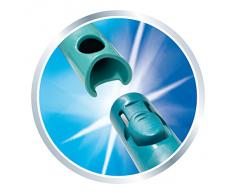 Leifheit Fensterwischer Window und Frame Cleaner L mit Rundum-Bezug, Fensterreiniger mit Abziehlippe, Fensterabzieher mit beweglichem Gelenk