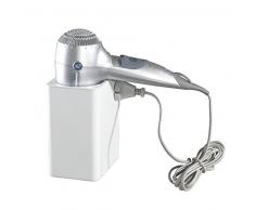 WENKO 22264100 Static-Loc Haartrocknerhalter Osimo, Befestigen ohne bohren, 9 x 15 x 12 cm, weiß