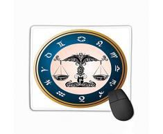 Mousepad rutschfester Gummi personalisierte einzigartige Gaming Mouse Pad Sternzeichen Waage Design