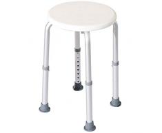 HOMCOM® Duschstuhl Badehocker Badestuhl Duschhocker Duschsitz Badhilfe höhenverstellbar (Duschhocker/rund)