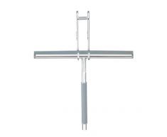 WENKO 21305100 Badezimmerwischer Cave, Duschabzieher, mit Hängevorrichtung, Edelstahl rostfrei, 21,5 x 26 cm, glänzend