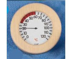 Thermometer für Infrarotsauna / Wärmekabine in Holzrahmen rund