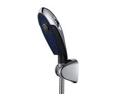 Qdesign Haushaltshandbrause, 3 Modi Tragbare Hochdruck-Dampf Spa Dusche Anti-Blocking Wasserspar Badezimmer Handdusche Chrom