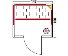 Infraworld TrioSol Natura 148 Plus Infrarotkabine Größe 148x100 cm 390126