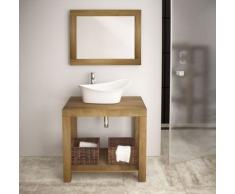 Badmöbel Set ARTE Massivholz Badmöbel mit Waschbecken 80 cm Prestige (3)