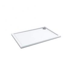 Duschwanne AQUABAD® Comfort Villa Flat, Größe: 90x120 cm, Höhe: 4,5 cm, Rechteck, Ablauf Ecke, Flache Acryl-Duschtasse
