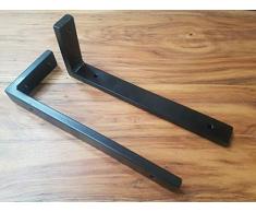 Waschtischplatte Eiche massiv Baumkante geölt Holz Aufsatzwaschtisch (Wandhalterung (2 Winkel))