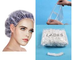 Einweg Duschhaube - 100 Stücke Haar Einweg Duschhaube Badekappe für Friseursalon bearbeitet Haarschutz Haarhaube für Salon, Spa, Reise, Hotel, Dusche