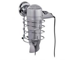 Tatkraft MegaLock Fönhalter Wand ohne Bohren mit Saugnapf Stahl Verchromt 10X12.5X18.5cm