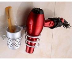 Yosoo Aluminum Mehrfunktionaler Haartrocknerhalter mit Wandmontage für Haartrockner Kamm Zahnbürste