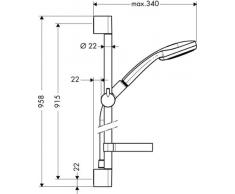 Hansgrohe Croma 100 Vario Brauseset, Chrom