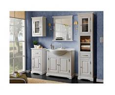 Badmöbel Set ROMANTIK Badmöbel mit Waschbecken Massivholz Badezimmermöbel