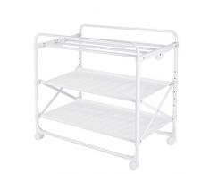 ZGYQGOO Kinderbett Wickeltisch Baby-Pflegestation Badestation Faltbare Wickelunterlagenbezüge Höhenverstellbar Neugeborenen-Massagewickeltisch