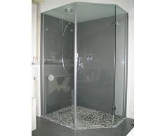 befliesbares Duschelement FÜNFECK 90x90 cm - komplett