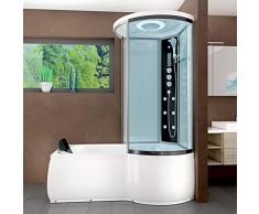 AcquaVapore DTP8055-A007L Whirlpool Wanne Duschtempel Dusche Duschkabine 170x98, EasyClean Versiegelung der Scheiben:2K Scheiben Versiegelung +79.-EUR