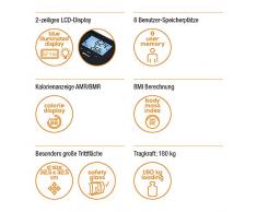 Beurer BF 850 Diagnosewaage schwarz, extra große Trittfläche, Messung von Körperfett, Körperwasser, Muskelanteil und Knochenmasse, Kalorienbedarf AMR/BMR, BMI, mit App, zertifizierter Datenschutz
