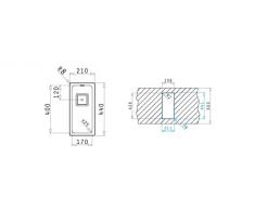 Pyramis LUME (17X40) 1B Einbaubecken flächenbündig Edelstahl, poliert, 101023501
