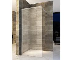 140x200cm Walk In Dusche Begehbare Duschwand Glas Duschabtrennung Duschtrennwand Glastrennwand Glaswand mit NANO-Beschichtung