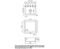 Systemceram Mera 57 Grönland Keramik-Spüle Handbetätigung Weiß glänzend Einbaubecken