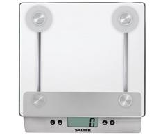 SALTER digitale Küchenwaage, Stylische Glaswaage, Elektronische Küchenwaage, Wiegen Sie Lebensmittel ganz genau, Messen von Flüssigkeiten, Zuwiegefunktion