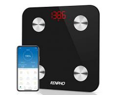 RENPHO Körperfettwaage, Bluetooth Körperanalysewaage mit App, Smart Personenwaage zur Analyse der Körperzusammensetzung Fitness, Waage, BMI, Muskelmasse, Wasser, Protein