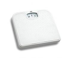 ADE Mechanische Personenwaage BM 707 Nina. Analoge Badezimmerwaage aus hochwertigem ABS-Kunststoff in strahlend weißer Farbe. Massiver Metallmechanismus, leicht ablesbare Skala. Weiß