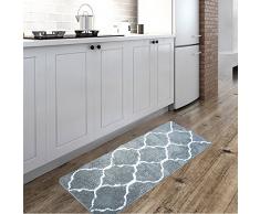 Lonior Badematten Badteppiche 120*45cm(48*18inch) Rutschfester Badvorleger Maschinenwäsche & Schnelltrocknend Duschvorleger Hochflor Teppich aus Weichem Microfaser, Absorbierenden, Anthrazit ( Grau )