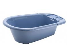 Rotho Babydesign Badewanne, Mit Ablaufstöpsel, 0-12 Monate, Bella Bambina, Cool Blue (Blau), 20020 0287