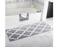 Homcomoda Rutschfeste Badteppiche Mikrofaser Badematte Absorbent Badvorleger für Badezimmer Öko-Tex 100 zertifiziert Duschvorleger Küchenbodenmatten ( 53cm x 86cm, Grey )
