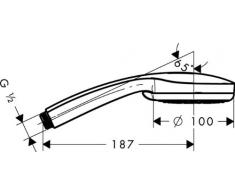 Hansgrohe 28537000 Handbrause Croma 100 Vario, 9,4 l/min