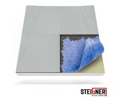 STEIGNER Duschelement inkl. DICHTFOLIE Duschboard befliesbar 80x120 cm Duschtasse - 30cm WANDABLAUF KURZSEITE - EPS Bodenelement ebenerdig barrierefreie Duschwanne bodengleich