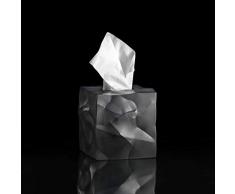 Essey Kosmetiktücher-Box Wipy Cube I, quadratischer Taschentuchspender, Design Taschentuchbox, schwarz