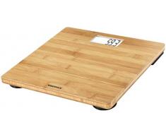 Soehnle Bamboo Natural Personenwaage für ein warmes Fußgefühl, Körperwaage mit extragroßer LCD-Anzeige, Bambus Waage mit großer Trittfläche