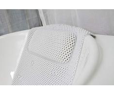 JinSu Ganzkörper Badewannenmatte mit Kissen, 3D Air Mesh Spa Badewannenkissen Matratze, Gestepptes Luft-Badbett mit Rutschfesten Saugnäpfen, Bad-Zubehör (125 * 36CM)