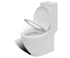vidaXL Design Stand-Toilette/WC Keramik inkl. Soft Close WC Sitz