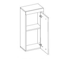 Trendteam CC50359 Bad Hängeschrank Nussbaum Satin, BxHxT 36x79x23 cm