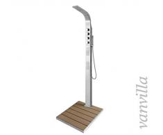 vanvilla Pooldusche Edelstahl PRIAMO 2.0 Gartendusche Dusche Aussendusche mit Duschtasse