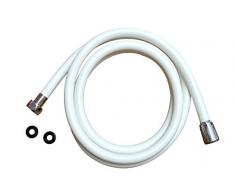 RIDDER 091161 Duschschlauch, Brauseschlauch, Barbados weiß, 1,5 m