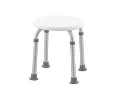 Mobiclinic, Modell Faro, Duschhocker aus Aluminium, Duschhilfe, Badestuhl für Behinderte, Badehocker für Ältere, Höhenverstellbar, Rutschfest, Sicher und Stabil, Badesitz, Leichtgewicht