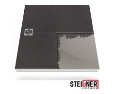 Duschelement MINERAL BASIC 4.Pos Duschboard befliesbar 80x120 cm DEZENTRALER Punkt Ablauf SENKRECHT - EPS Bodenelement ebenerdig barrierefreie Duschwanne bodengleich