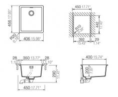 Schock Greenwich N-100S A Polaris - GREN100SAPOL Granit-Spüle Weiß Einbaubecken Küchenspüle Auflage