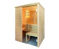 Alaska Sauna MINI Saunakabine Fichtenkabine mit Linden-Einrichtung 160x110x204cm ohne Technik