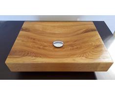 Holzwaschbecken WB1 mit Armaturbohrung