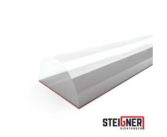 90cm Schwallschutz Acryl Halbrundstab -- SDD03 Höhe 5mm -- Spritzschutzprofil Halbrundprofil Schwallschutzprofil Dusche Wasserabweiser Badewannenaufsatz Kunststoffprofile halbrund Wasserabweisprofil