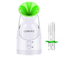 Gesichtssauna Gesichtsdampfer Nano Ionic-LONOVE Face Steamer Facial Warmnebel Gesichtsdampfer Tiefenreinigung Gesichts Dampfgeraet Persönliche Gesichter Heimsauna SPA Feuchtigkeitsspray Gesichtspflege