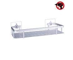 Charmingwater Duschregal Selbstklebende Duschablage Ablage Halter Badregal Duschkorb mit 2 Kleber Haken,Befestigen ohne Bohren, Aluminium (Einzelschicht)